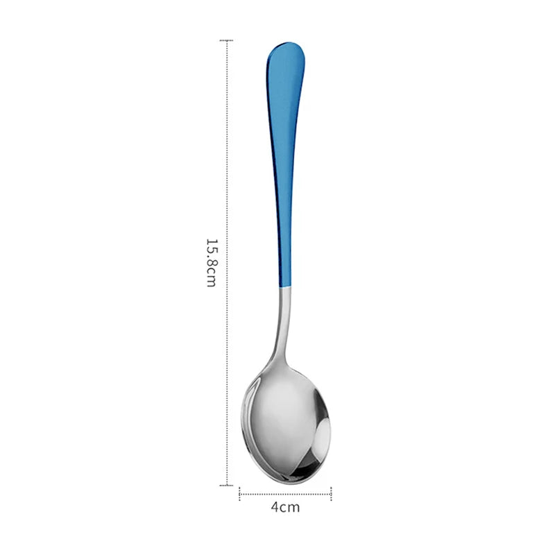Stainless Steel Soup Spoons Korea Home Kitchen Ladle Capacity Gold Silver Mirror Polished Flatware For Coffee Tableware