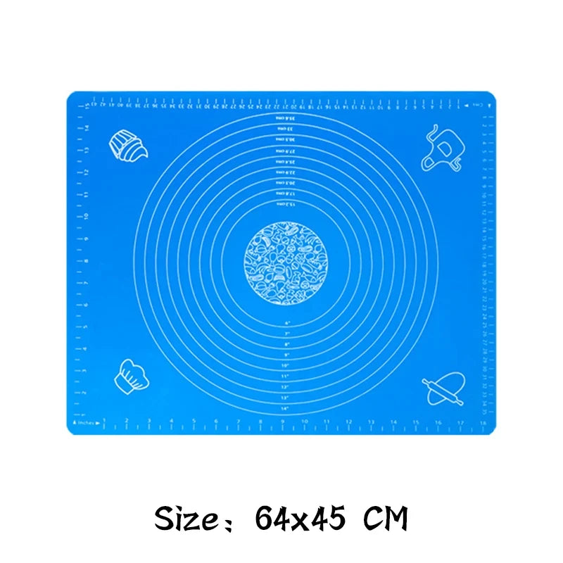 Tejesa 70/64/40Cm Silicone Kneading Dough Mat / Nonstick Cookie Cake Baking Mat /Fondant Pizza Biscuit Rolling Pad