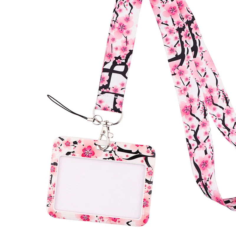 Tejesa Butterfly Lanyard Business Credit Card Holder Neck Strap Keychain Hang Rope ID Badge Holder Lariat Lasso