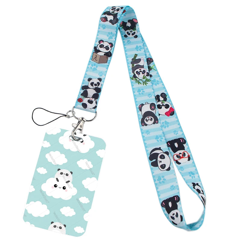 Tejesa  panda Lanyard Badge Holder ID Card /Lanyards Cell Phone Rope Key Lanyard Neck Straps Keychain