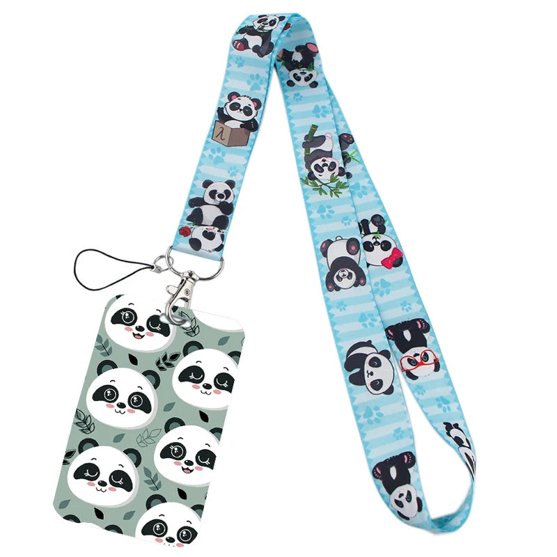 Tejesa  panda Lanyard Badge Holder ID Card /Lanyards Cell Phone Rope Key Lanyard Neck Straps Keychain