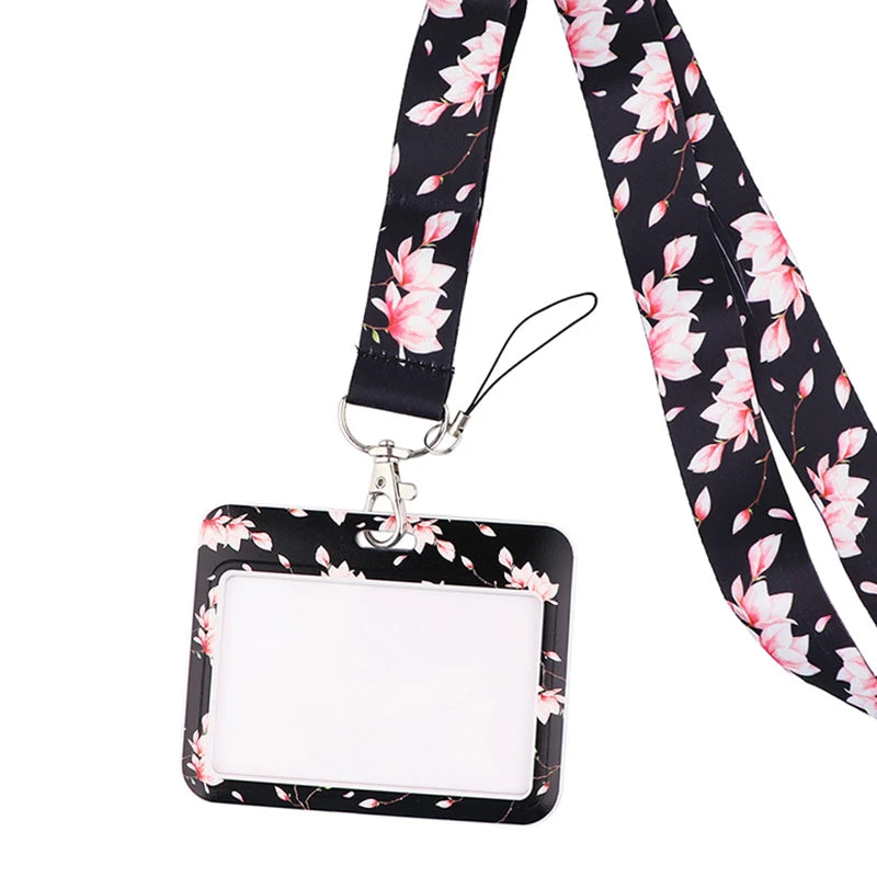 Tejesa Butterfly Lanyard Business Credit Card Holder Neck Strap Keychain Hang Rope ID Badge Holder Lariat Lasso