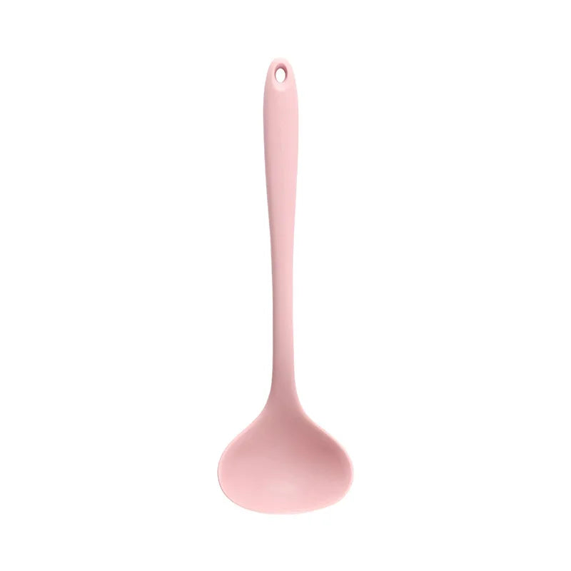 Hemasa Long Handle Silicone Soup Spoon Large Ramen Noodles Tablespoons Hot Pot Porridge Ladle Scoop Kawaii Japanese Kitchen Utensils