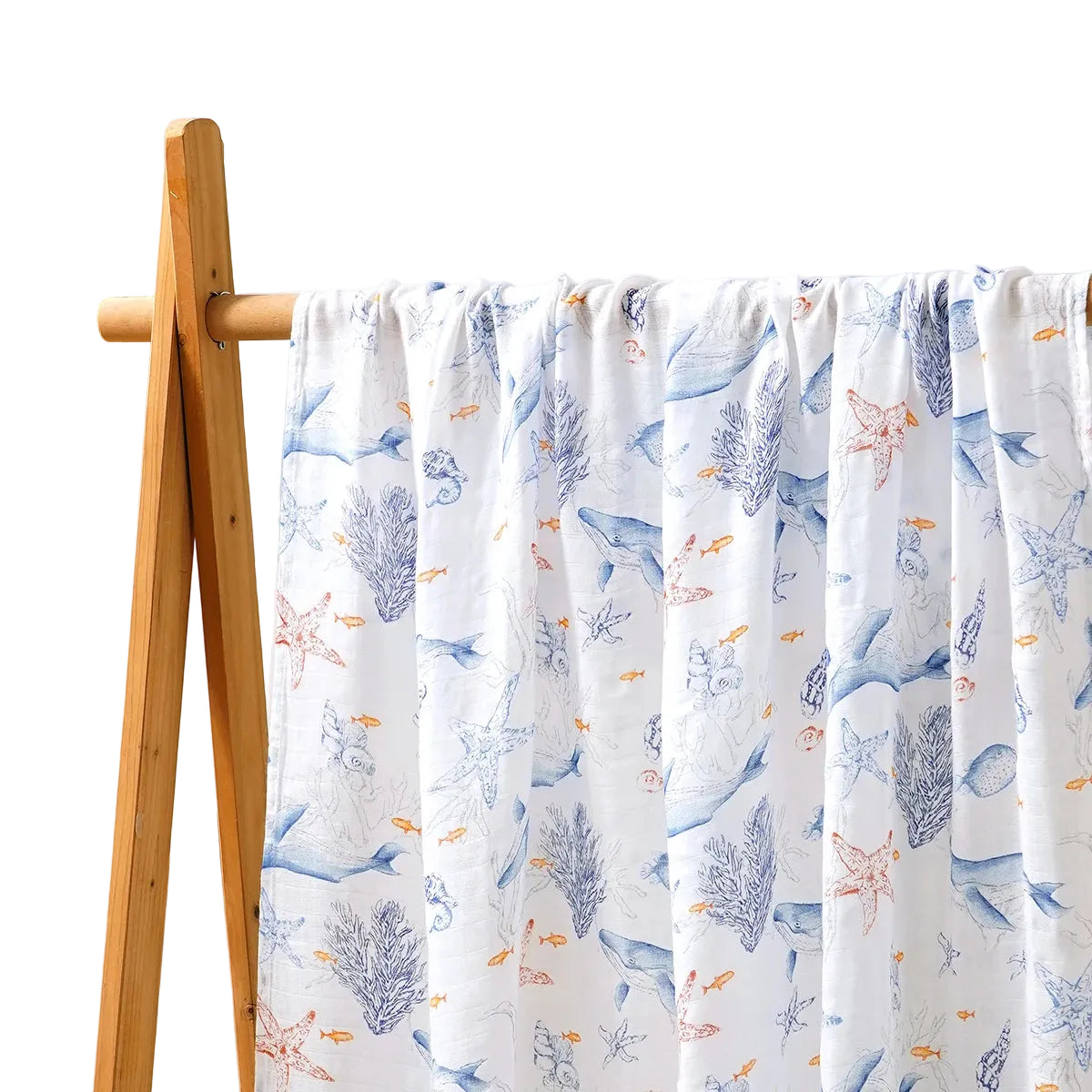 Tejesa 2Pcs Bamboo Cotton Baby Muslin Swaddle Blankets /Breathable Newborn Wrap Infant Bath Towels 120x110cm