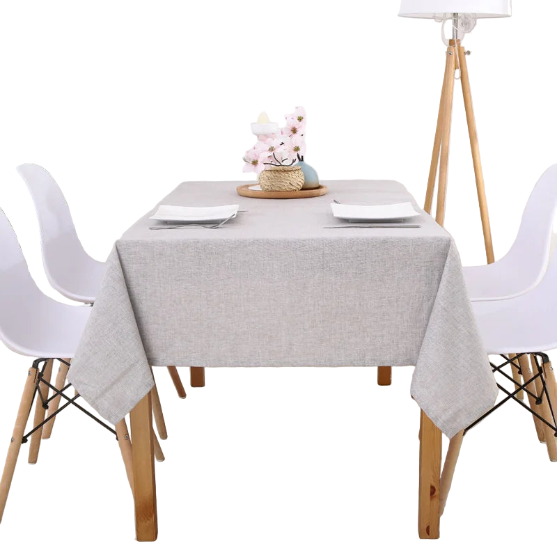 Tejesa Faux Linen Tablecloths Rectangle Washable Table Cloths Wrinkle Stain Resistant Table Cover Cloth for Kitchen Dining Room JAF040
