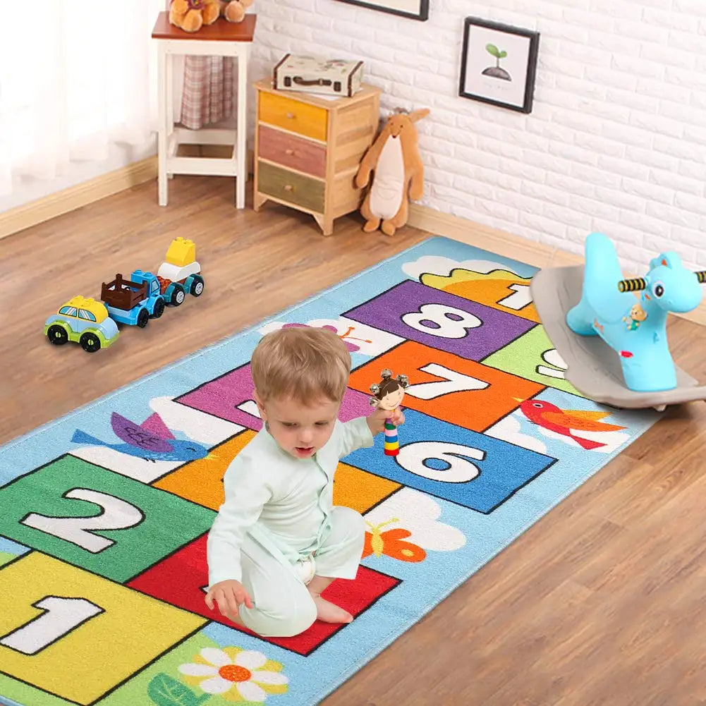 Tejesa Hopscotch Digital Game Carpet /Rug   / Live Room  Game Carpet Children's Game Mat Yoga Mat Коврик Rug For Bedroom