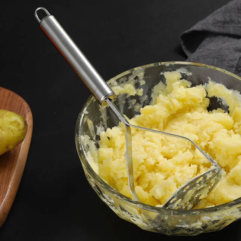 Hemasa Stainless Steel Potato Masher Manual Fruit Vegetable Pressure Mud Machine Kitchen Children Food Crusher
