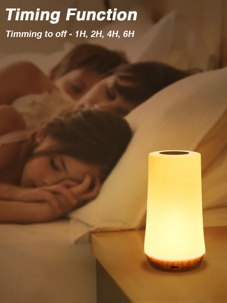 Hemasa  LED Night Light 13 Color Changing RGB Table Lamp Remote Control Touch Rechargeable RGB Night Lamp Dimmable Bedside Light