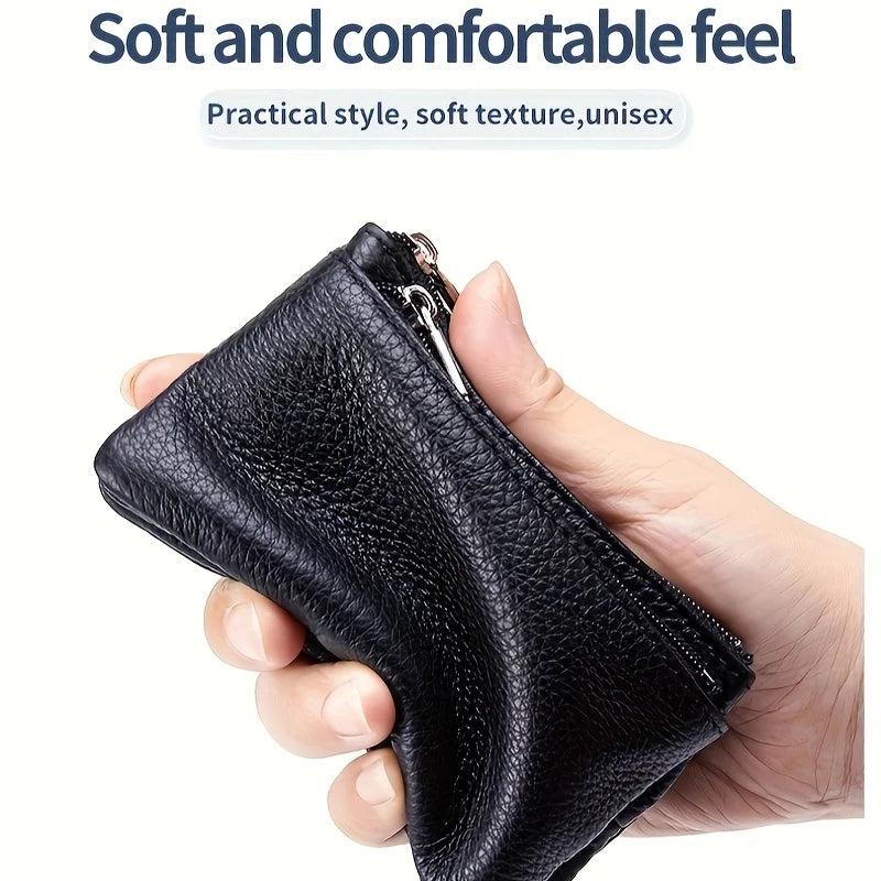 Hot sale Geniune Leather Lady's Coin Purses Short zipper Chain Wallets high quality Card Holders Small Mini Key Wallets Women
