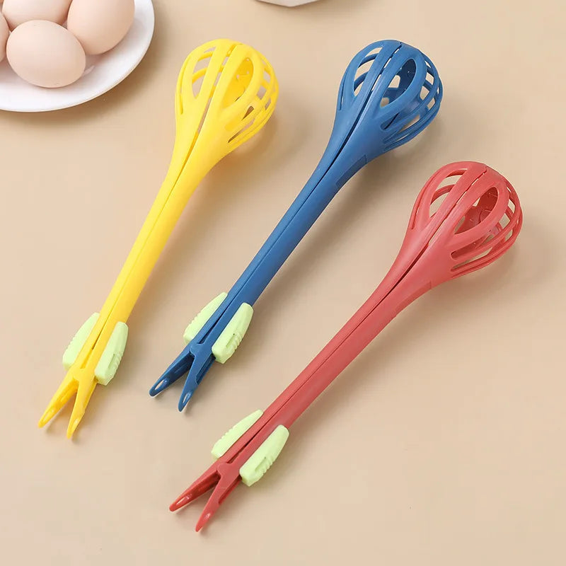 Hemasa2 pcs  Multifunctional Egg Beater Whisk Milk Pasta Tongs Food Clips Mixer Manual Stirrer Kitchen Cream Bake Tool Kitchen Accessories