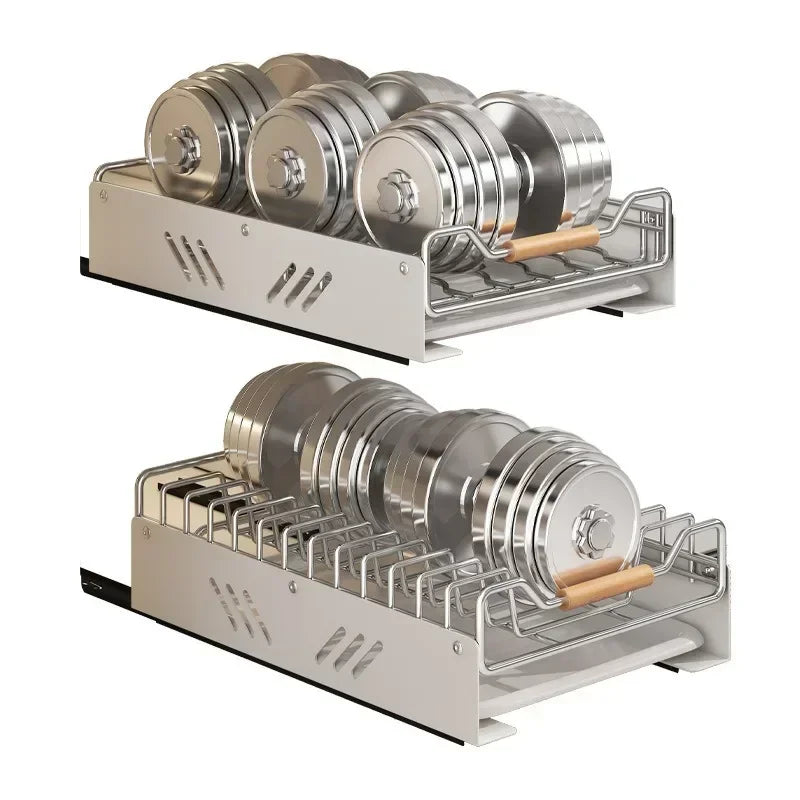 Household Stainless Steel Attached Dish Rack For Kitchen Organizer Storage Shelf Under The Sink Multi-function Drain Accessory