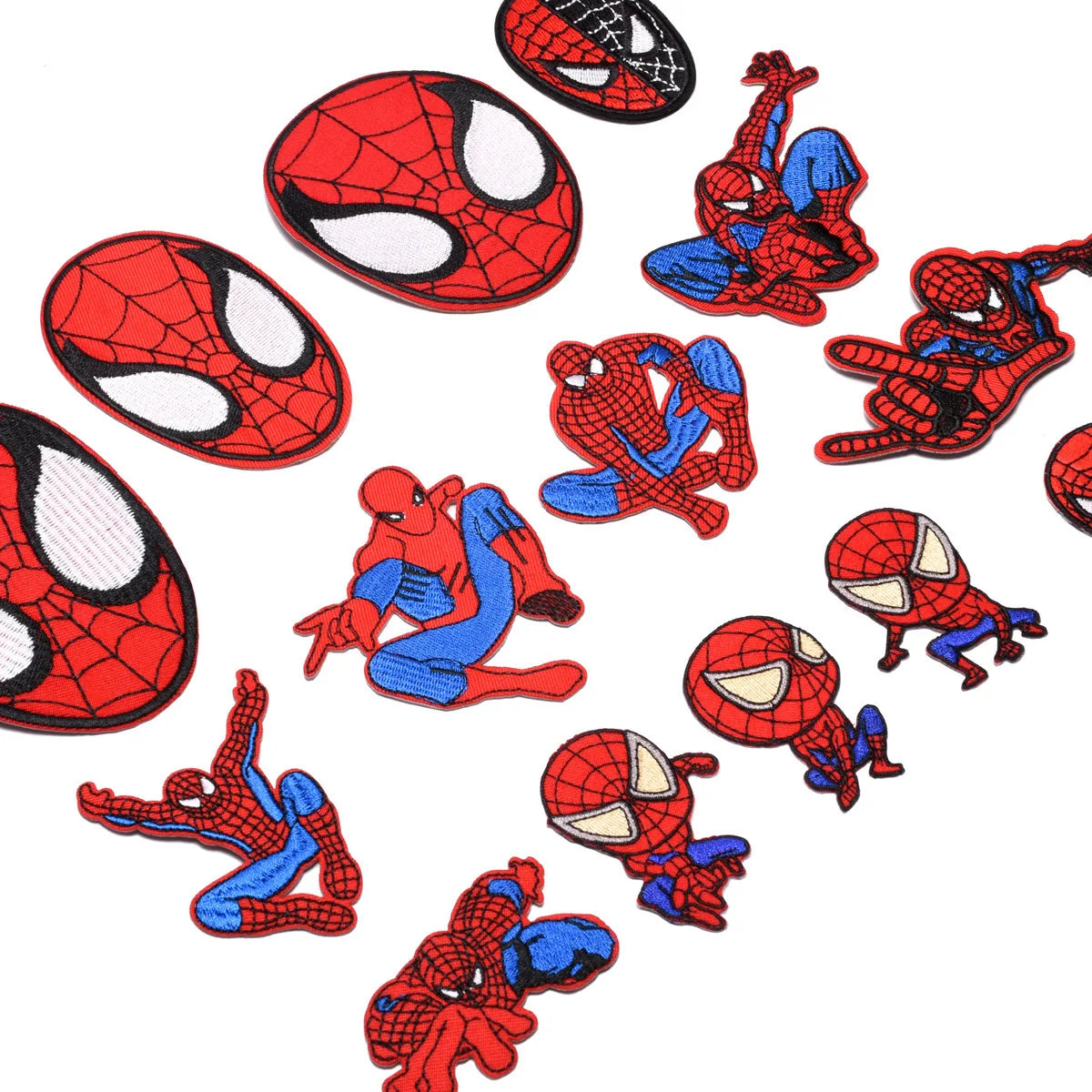 20PCS Disney Marvel Superhero Spider-man Cartoon Embroidered Children's Patch Clothing Denim Pants Decorative Patch Accessory