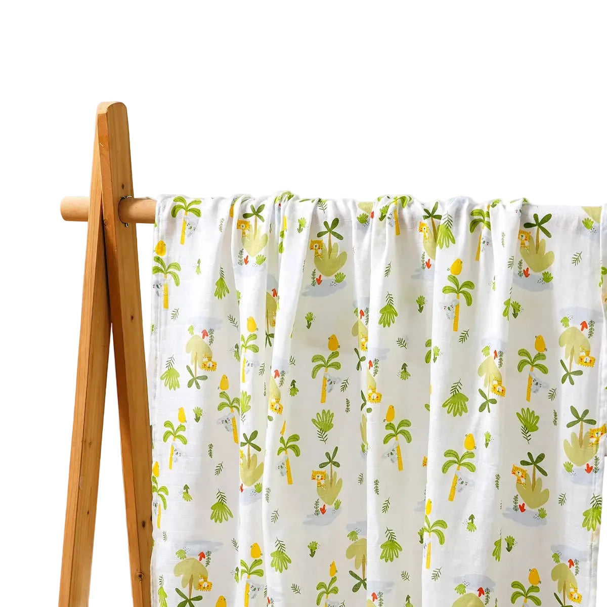 Tejesa 2Pcs Bamboo Cotton Baby Muslin Swaddle Blankets /Breathable Newborn Wrap Infant Bath Towels 120x110cm