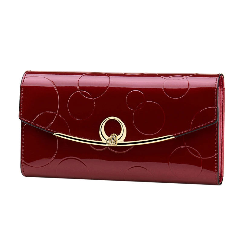 Heamsa s Wallet  Long Purse for Women with Cell Phone Pocket /Luxury Designer Leather Wallet