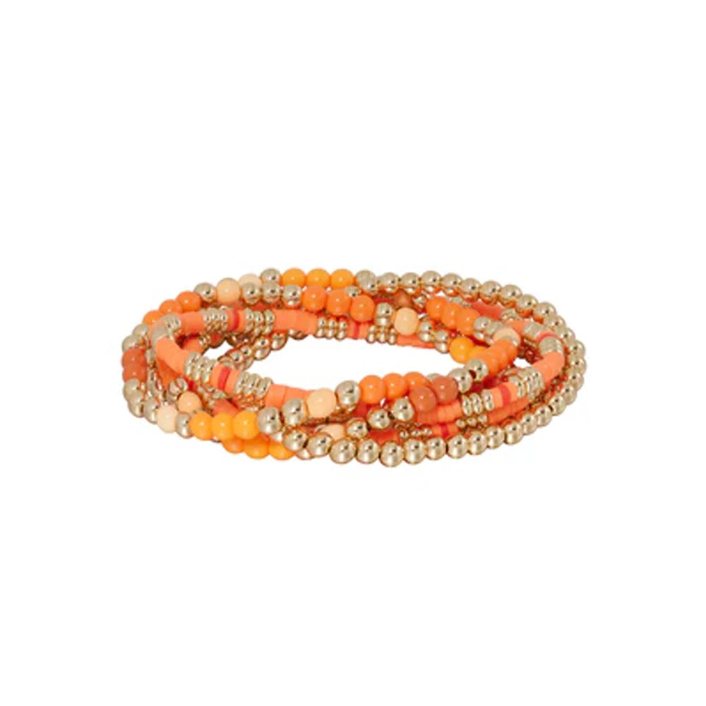 Tejesa Seed Beads Colorful 6mm Beaded  Bracelets Sets for girls/Women