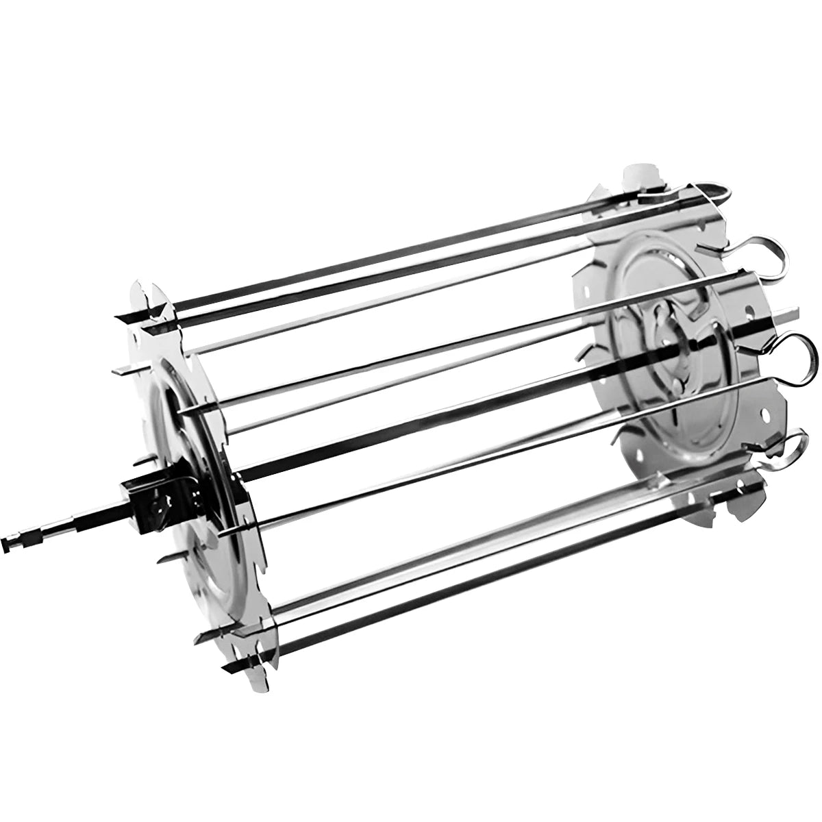 Tejesa BBQ Grill Oven Meat Kebab Rack Easy Flip Grill Kebab Maker for Home Party Cooking Picnic BBQ NonStick Roaster Skewer Needle Cage
