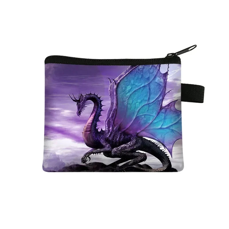 Tejesa   Dinosaur print  coin purse wallet /children coin purse /key case card holder coin square storage bags