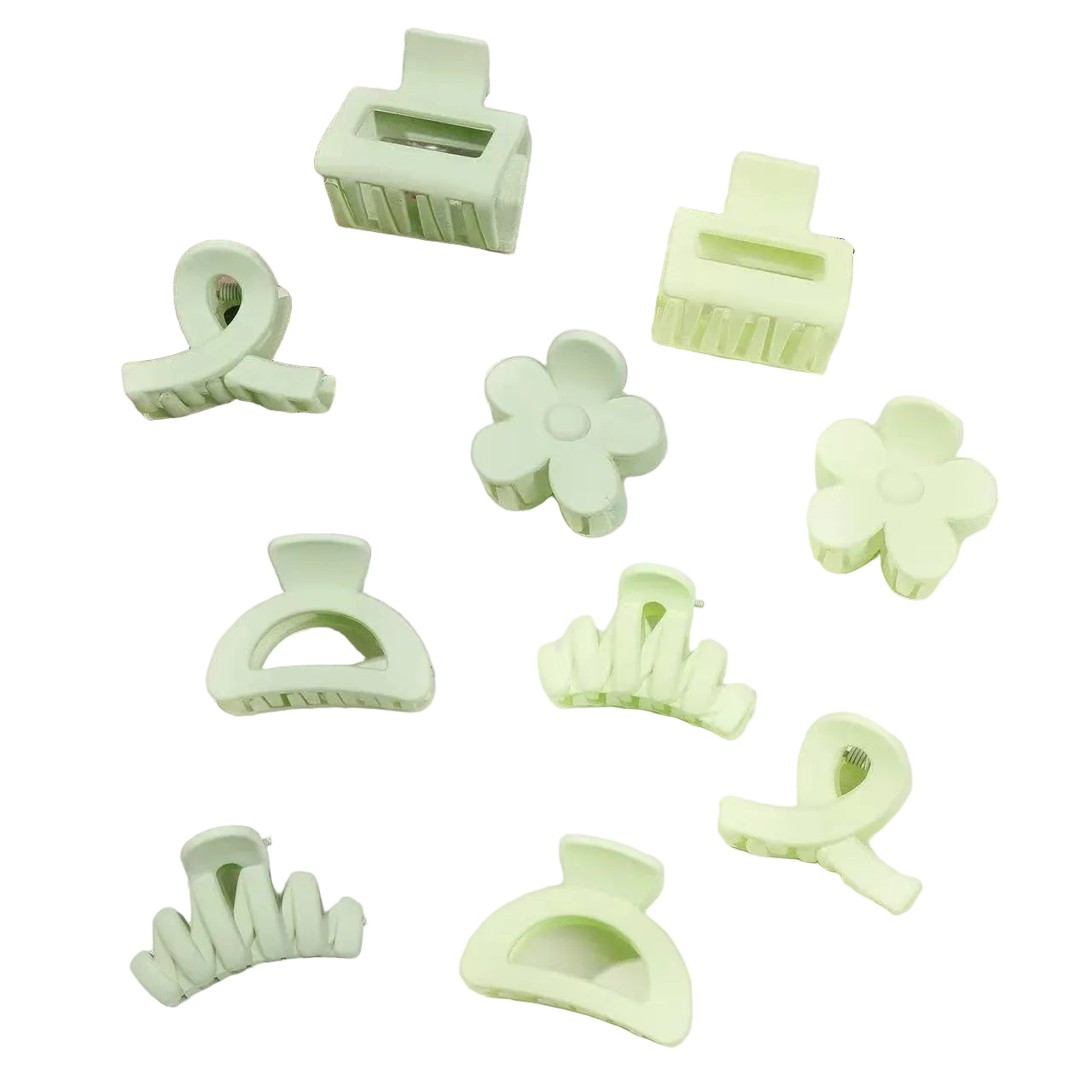 Tejesa 30Pcs Polychrome Frosted Hair Clips Small Flower Shark Clip Suitable Daily Casual Wear Headwear Women'S Girls Hair Accessories