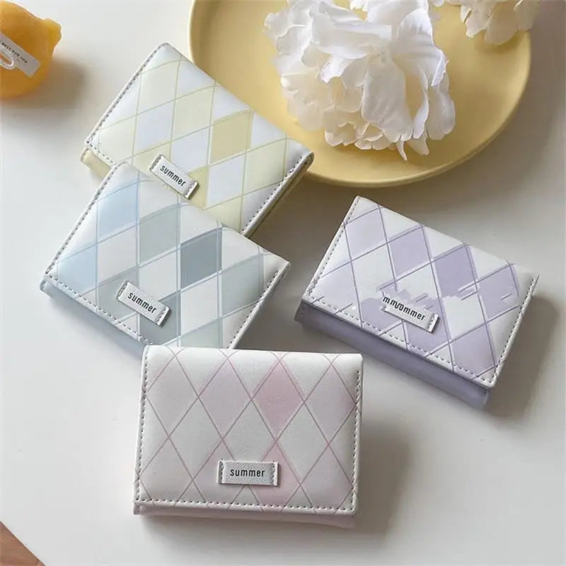 Hemasa  Short Cute Small Wallets /t Triple Fold Card Holder /Girl ID Bag Card Holder/ Coin Purse Ladies Wallets Cartoon Bags