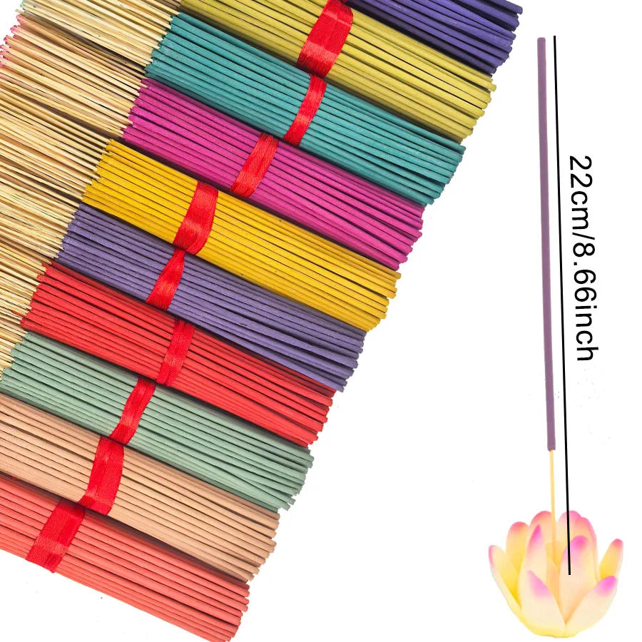7 Sets of 140 Incense Sticks, Available in Four Seasonal Sets: Rose, Lavender, Sandalwood, Jasmine, Mint, Cherry Blossom, Herbal and Dragon Blood Wood, Each Pack Contains 20 Sticks, Suitable for Home Use, Office, Yoga, Medita