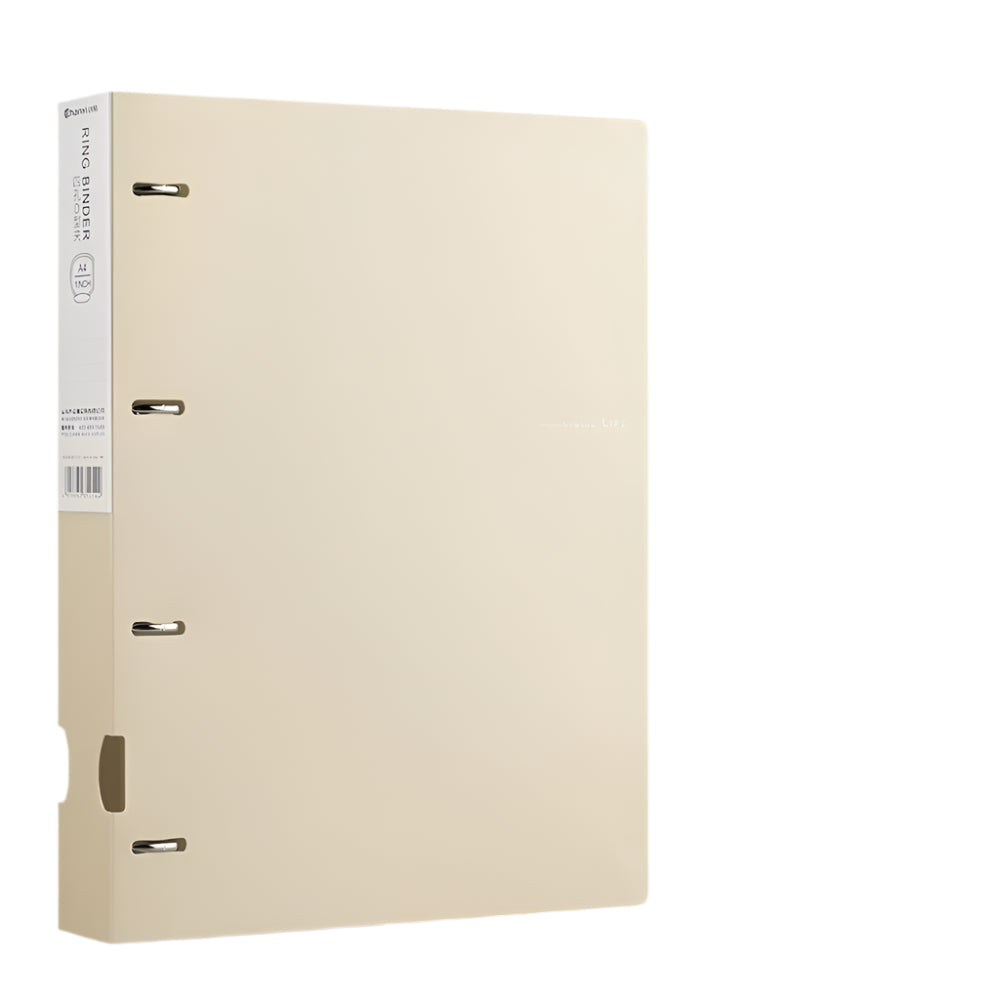 Heamsa  A4 Loose-leaf Folder Document Display Book 4 Holes Loose-leaf Folder Morandi Colour Waterproof File Ring Office Stationery