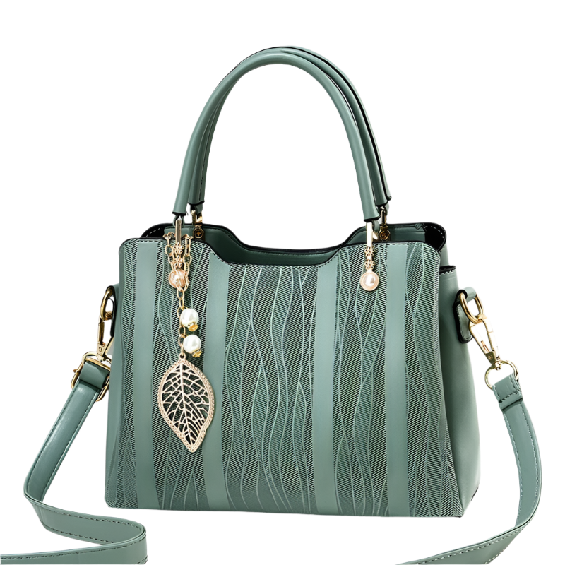 Hemasa  Stripes PU Leather Crossbody Bag / Top Handle Satchel Purse /handbag