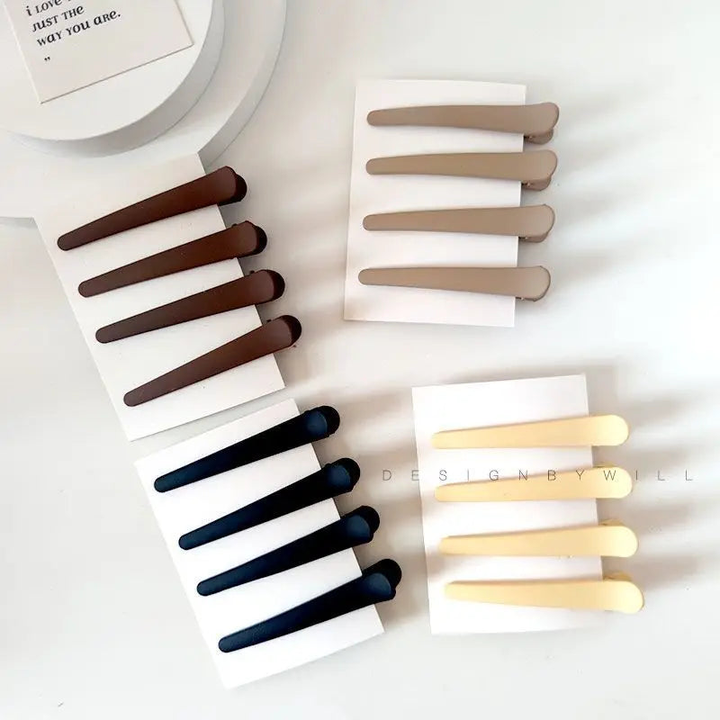 4Pcs/Set Candy Color Professional Hairdressing Salon Hairpins Plastic Duckbill Hair Clips DIY Alligator Hair Care Styling Tools