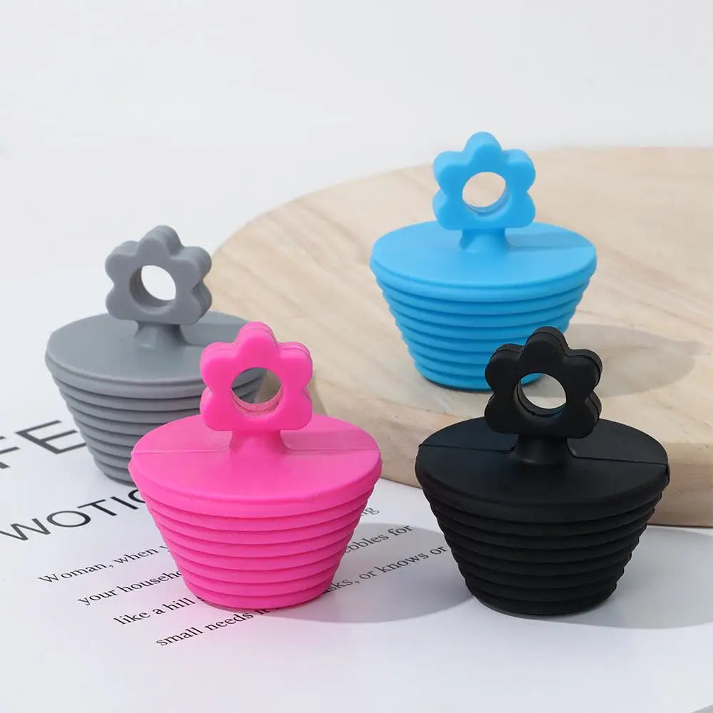 Hemasa 2Pcs Silicone Drain Stopper Universal Bathtub Plug Shower Bath Tub Sink Drains Replacement Bathroom Accessories