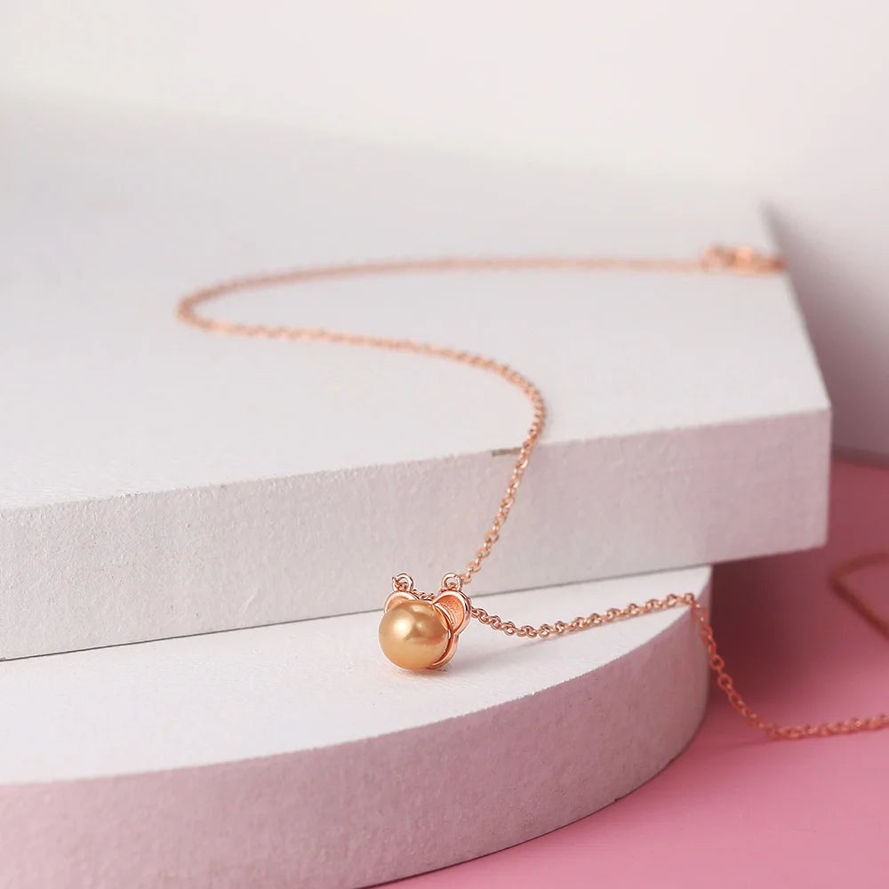 Little Bear Jewelry Sets For Women New Cute Silver Color Imitation Pearls Animal Necklace Earrings Gift Fashion Jewelry DZS001