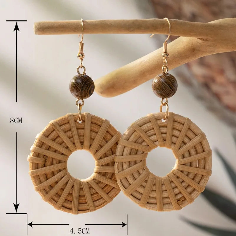 Hemasa Ethnic Style Vine Weaving  Bohemian Earrings for Women/Girls