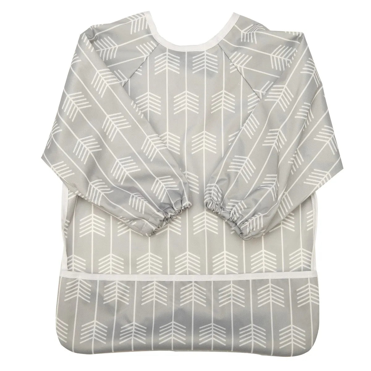 [Sigzagor] 1 Baby Bib Feeding Waterproof Long Sleeve Shirt Toddler Painting Drawing With Pocket 1-3 years old