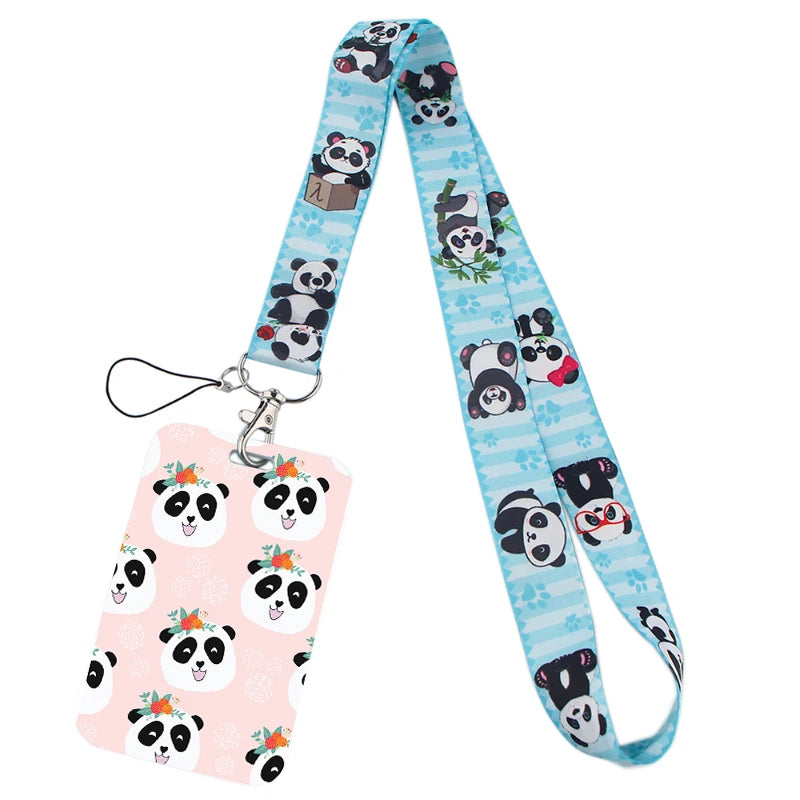 Tejesa  panda Lanyard Badge Holder ID Card /Lanyards Cell Phone Rope Key Lanyard Neck Straps Keychain