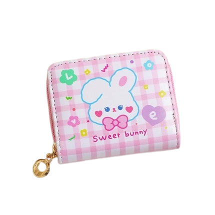 Hemasa PU Leather Girls Wallet /Cute Cartoon Zipper Card Holder/ Mini Clutch Wallet Key Chain Coin Purse