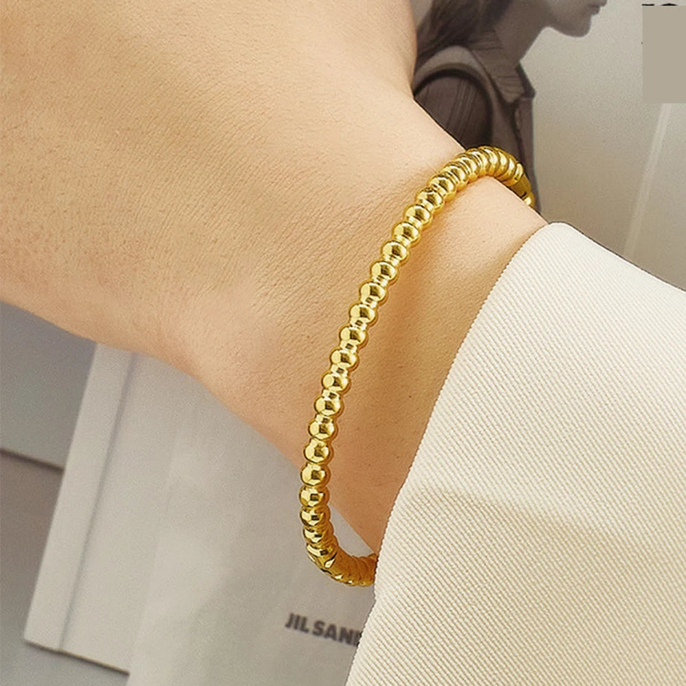 Hemasa Bamboo Cuff Bracelet Stackable Bangle Plain Water Drop Bracelet