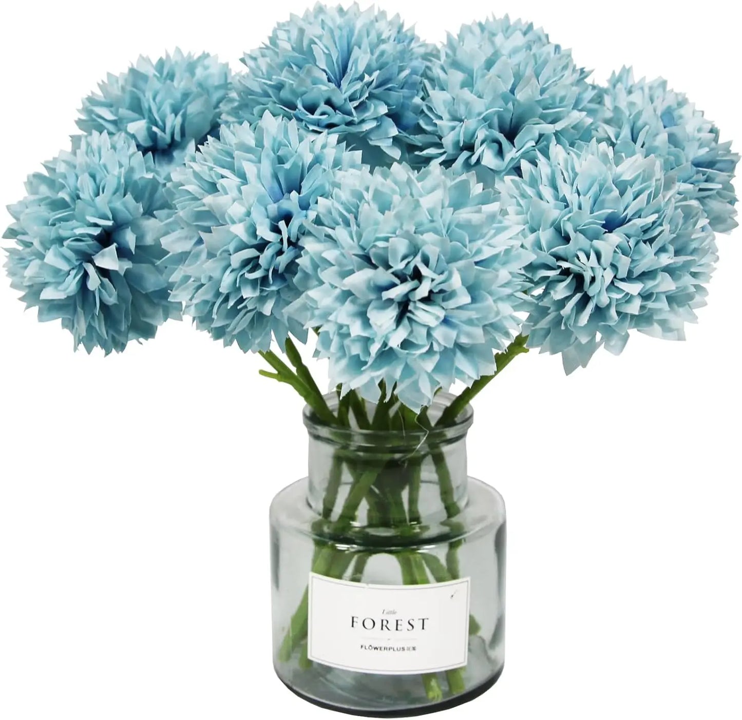 Tejesa 10 Pcs Artificial Flowers Faux Ball Chrysanthemum Bouquet Silk Wedding Bridal Bouquet For Home Garden Party Decoration