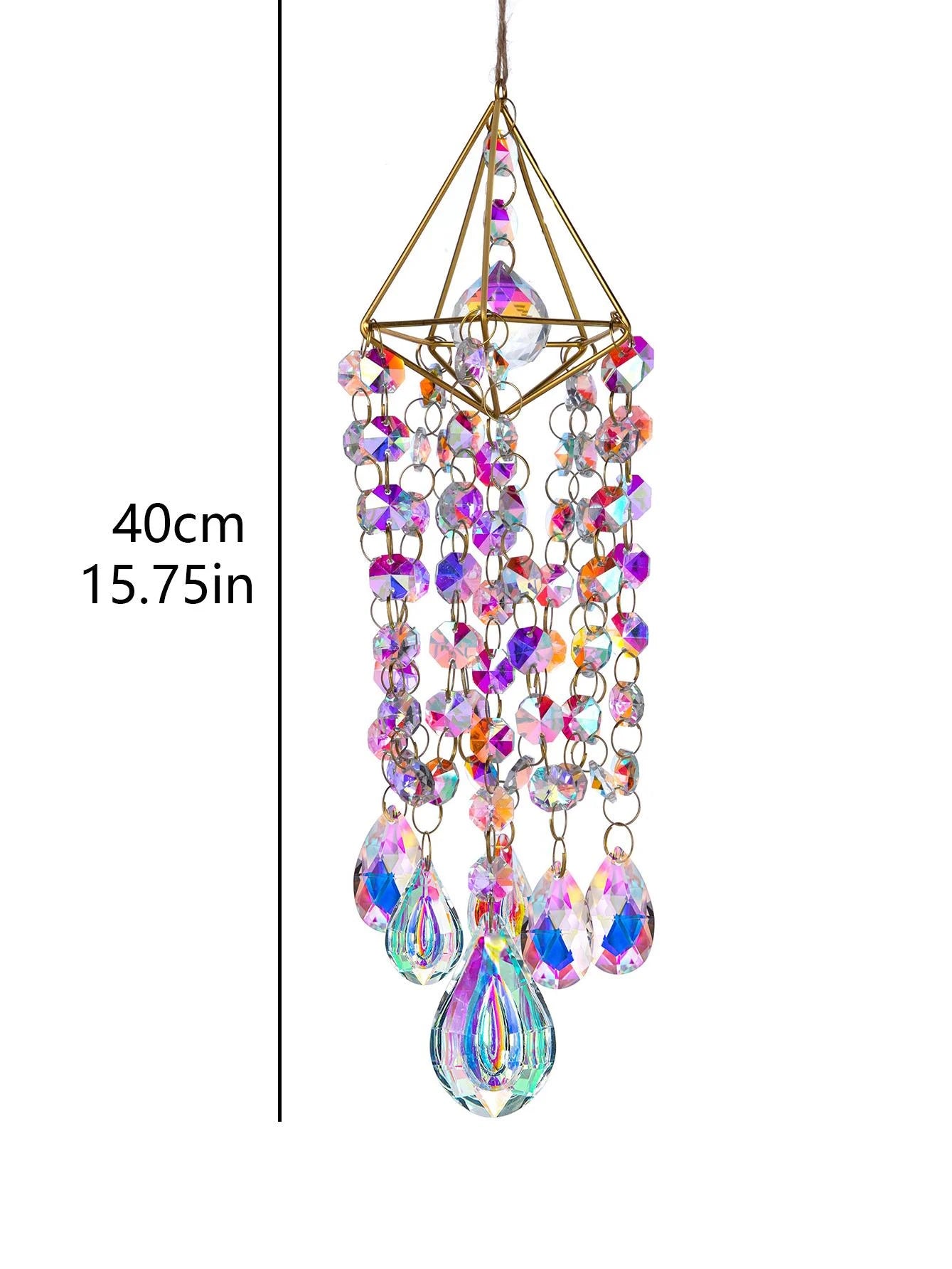 Hemasa Crystal Wind Chime Hanging Window  Hanging Suncatcher Rainbow Gift