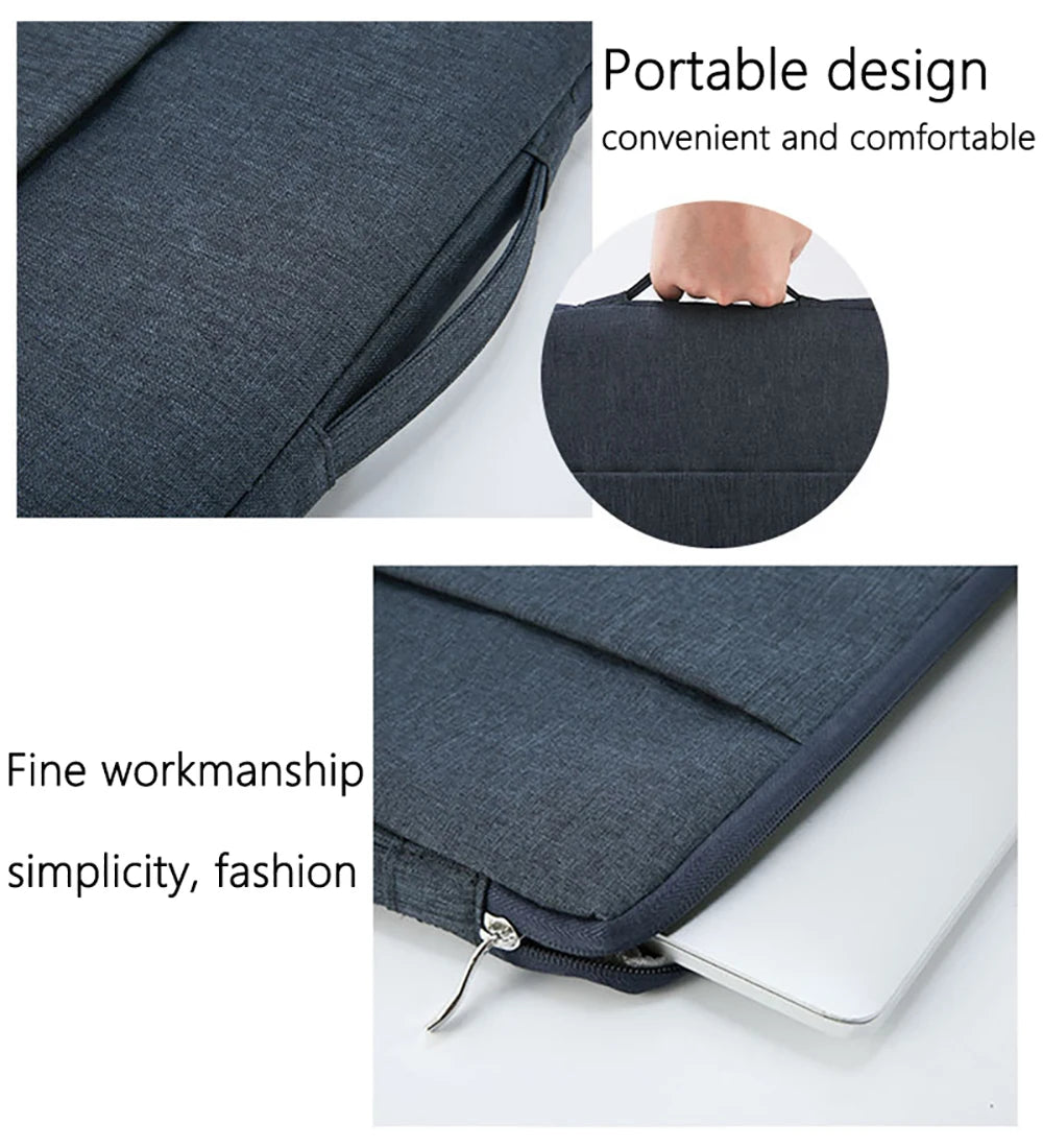 Tejesa Portable Laptop Sleeve Bag Soft Cover 11 12 13 14 15 15.6 16 Inch for Macbook Huawei Xiaomi HP Dell Lenovo Laptop Sleeve Handbag