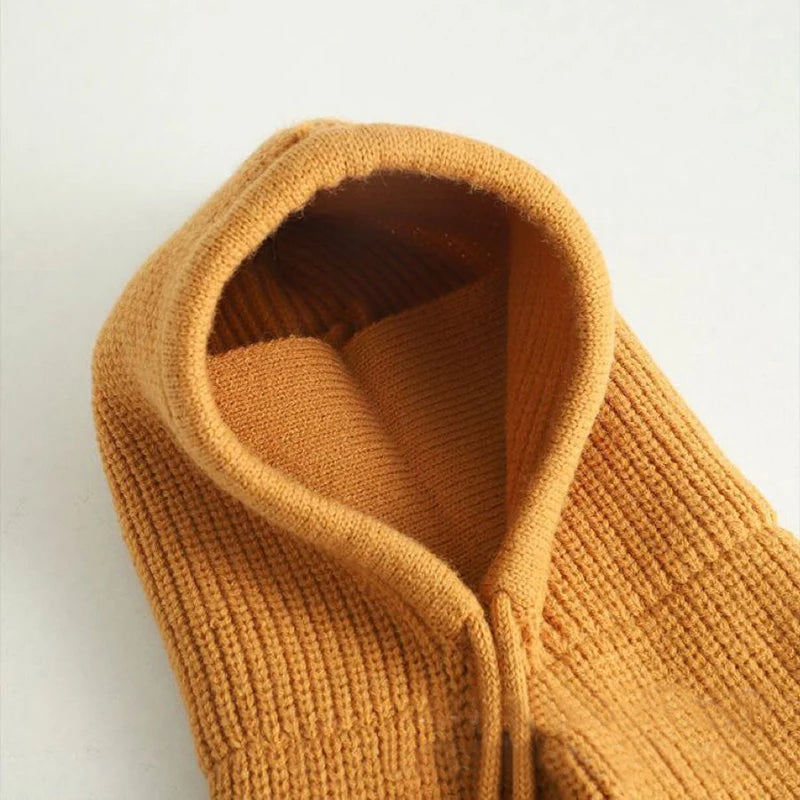 Winter Children Knitted Balaclava Beanie Hats Baby Girls and Boys Warm Hat for Kids