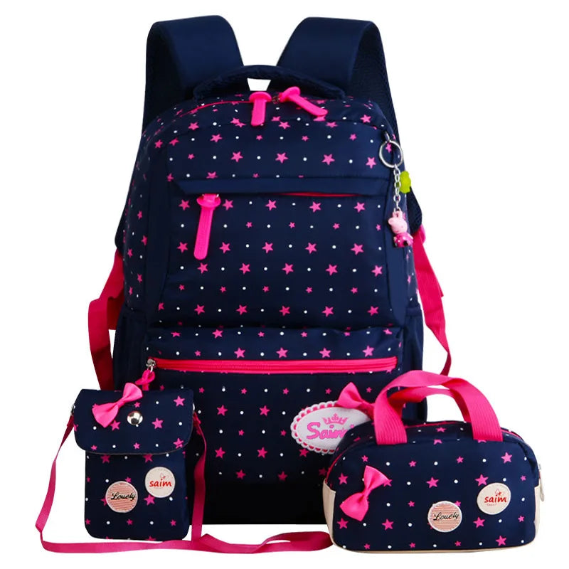 Hemasa School Bags for  Girls  Backpacks 3pcs/Set Mochila Kids Travel Backpack Cute Shoulder Bag