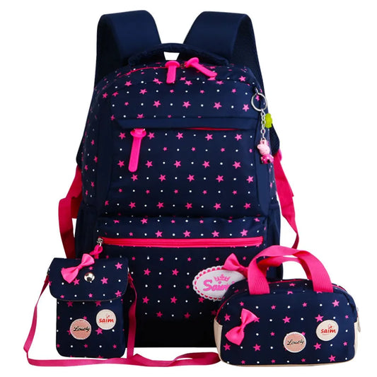 Hemasa School Bags for  Girls  Backpacks 3pcs/Set Mochila Kids Travel Backpack Cute Shoulder Bag