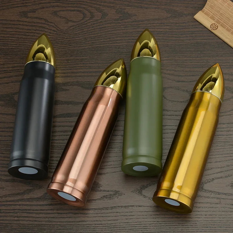 Hemasa 500ml Bullet Shape  Stainless Steel Water Bottle  for Coffee/Drinking /Gift
