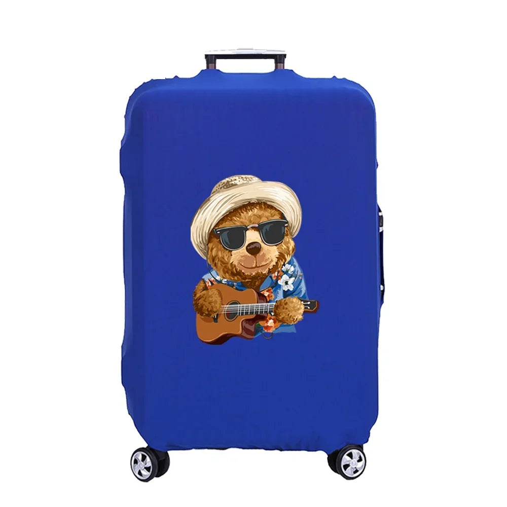 Tejesa Luggage Cover Stretch Fabric Suitcase Protector cute bear Baggage Dust Cover Suitable 18-32 Inch Suitcase Case Travel Organizer