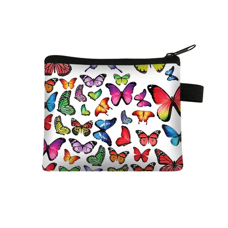Tejesa Butterfly Printed Zero Wallet Portable Card Bag Coin Key Storage Bags Hand Bag Card Holder monedero mujer carteras Coin Purse