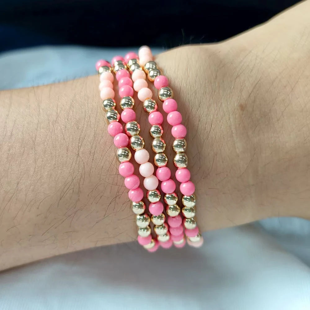 Tejesa Seed Beads Colorful 6mm Beaded  Bracelets Sets for girls/Women