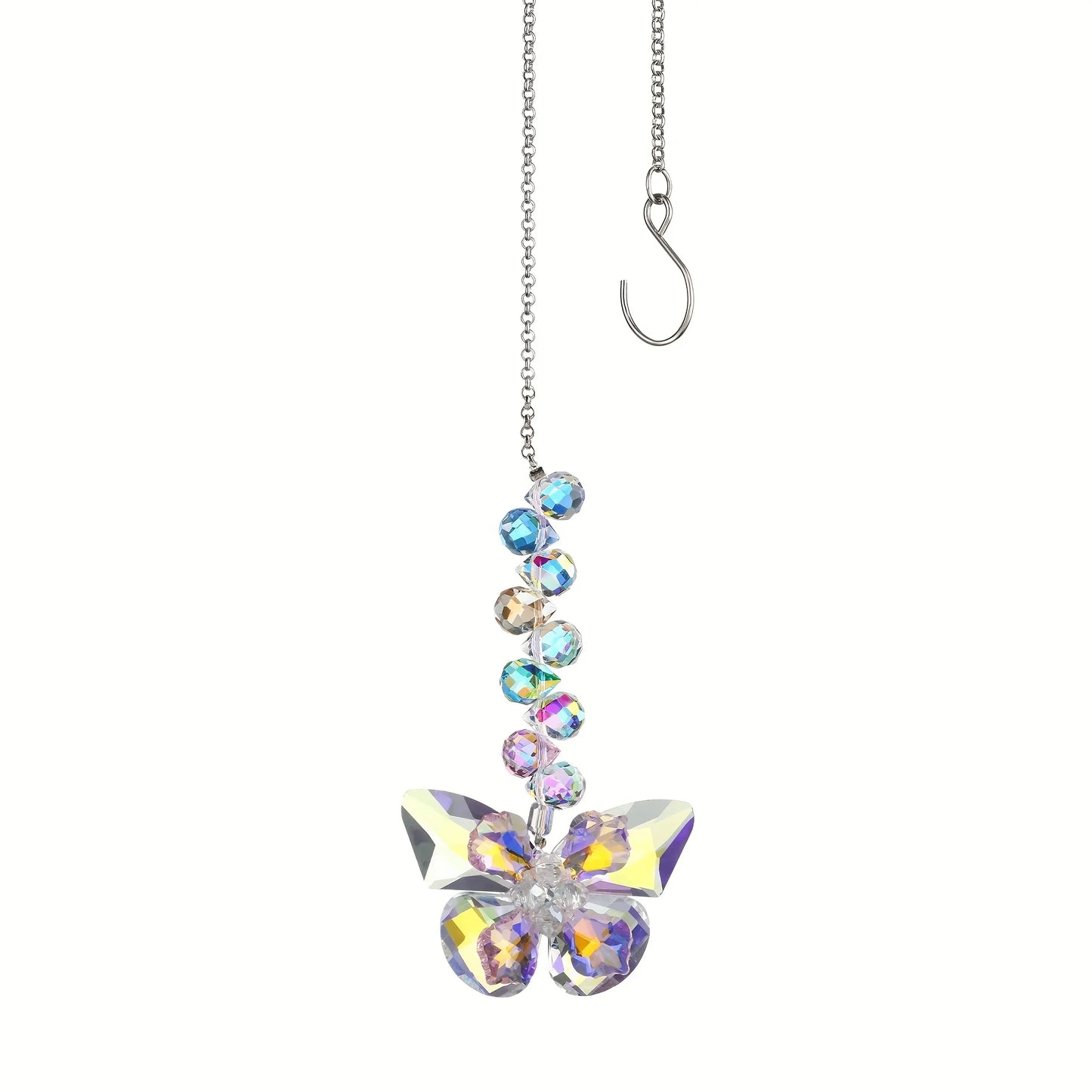 Tejesa 1/4 piece crystal butterfly sunflower hanging ornament/decoration/ rainbow maker sun catcher