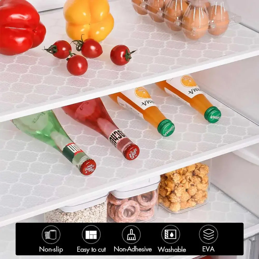 Tejesa 30x100CM Reusable Transparent Drawer Liners Washable Kitchen Cabinet Dustproof Mat Refrigerator Non-Slip Liners Mats