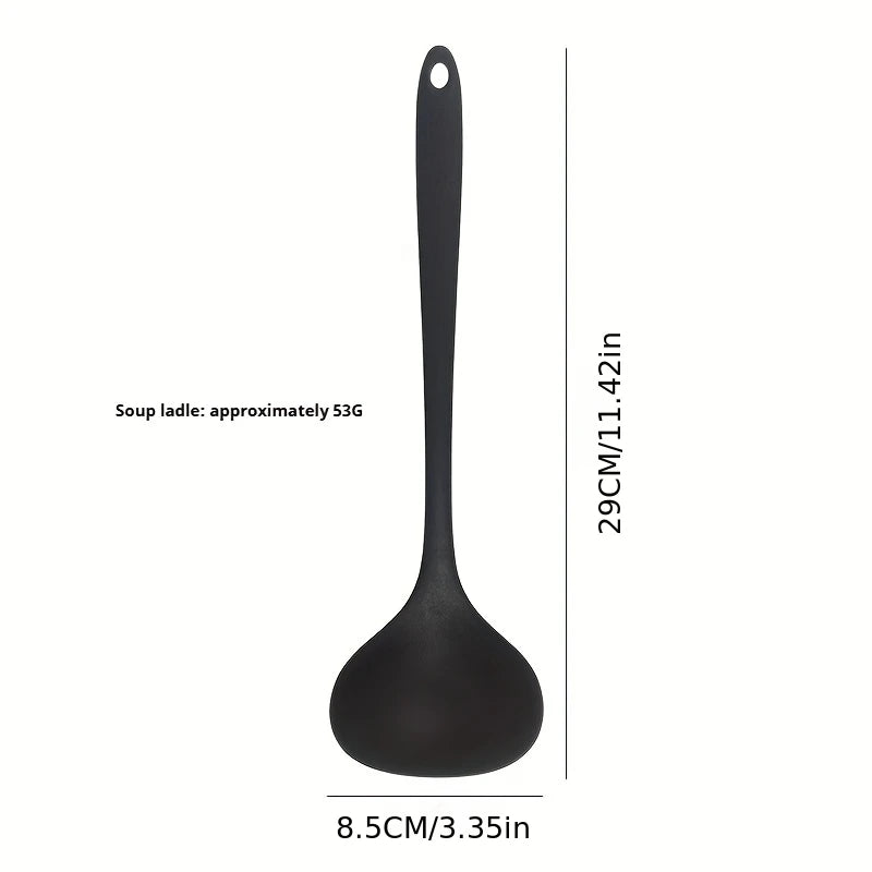 Tejesa 1/4/8pcs Non-Stick Pans Silicone Spatula Soup Ladle Slotted Spoon Cooking Tools for Kitchen Kitchen Utensil