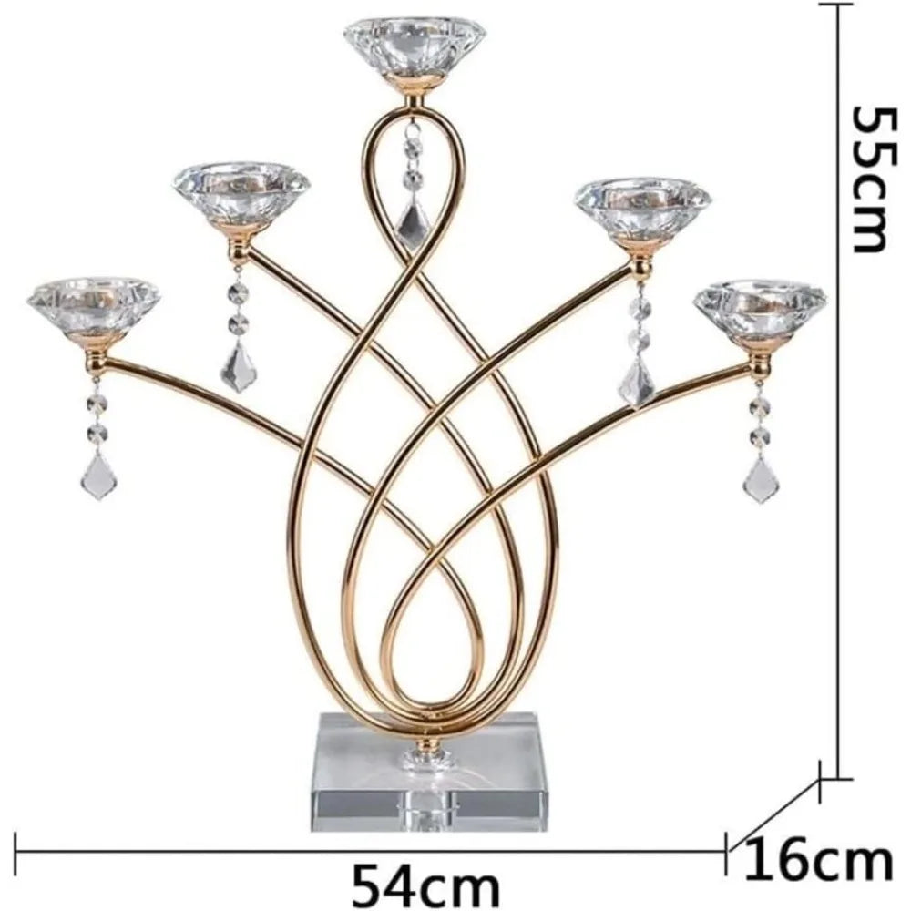 Candle Holder for Dining Table Wedding Decoration Candlelight Dinner Home Decor Centerpieces Chandelier Holders & Accessories
