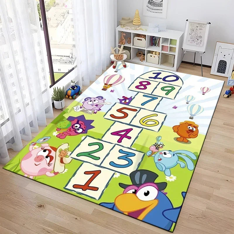 Tejesa Hopscotch Indoor Cartoon Parent-child Game Decoration Carpet Bedroom Bedside Children's Number Game Room Decoration Floor Mat
