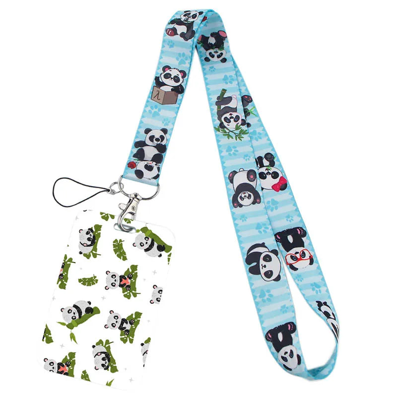 Tejesa  panda Lanyard Badge Holder ID Card /Lanyards Cell Phone Rope Key Lanyard Neck Straps Keychain